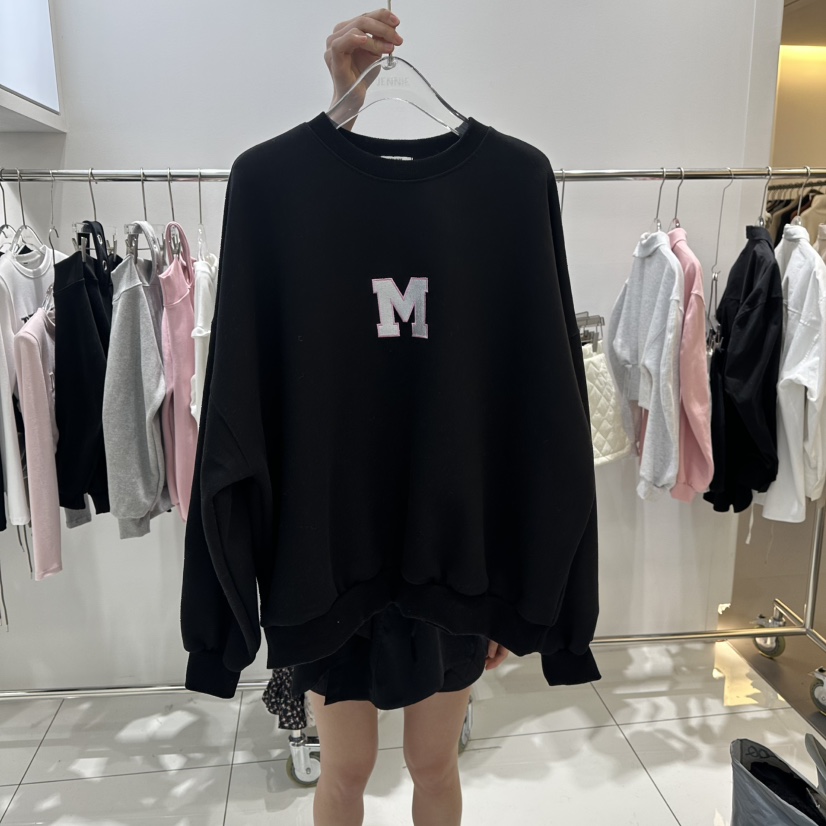 JENNIE東大門㊣代購女裝新品休閑25秋冬推薦人氣衛衣加絨刺繡JENNIE/VENEFIT衛衣圖色3