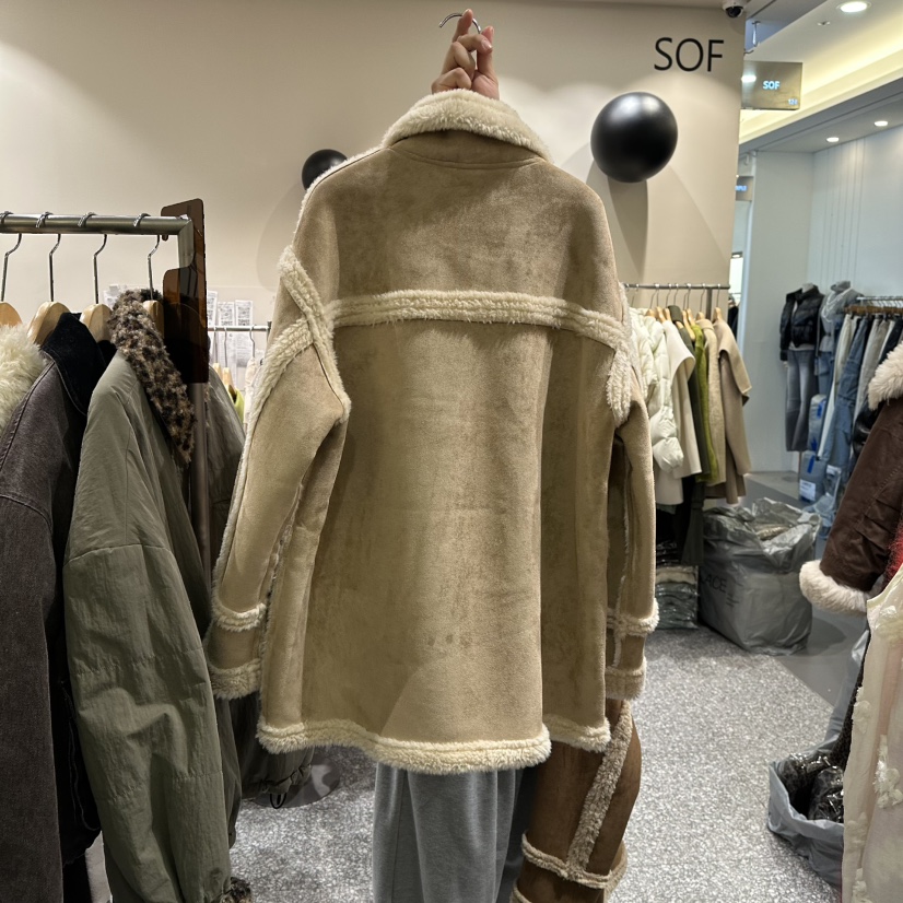 SOF東大門㊣代購女士新品職業人氣25秋冬熱賣中長款大衣可愛的SOF中長款大衣