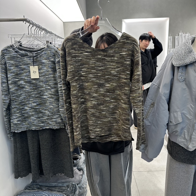 ANDE東大門㊣代購女裝新品職業熱賣時尚25秋冬推薦人氣長袖T恤Ande長袖T恤圖色3