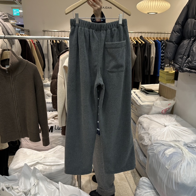 MAJDAN東大門㊣代購女士新款職業25秋冬推薦熱賣休閑褲抓絨MAJDAN休閑褲