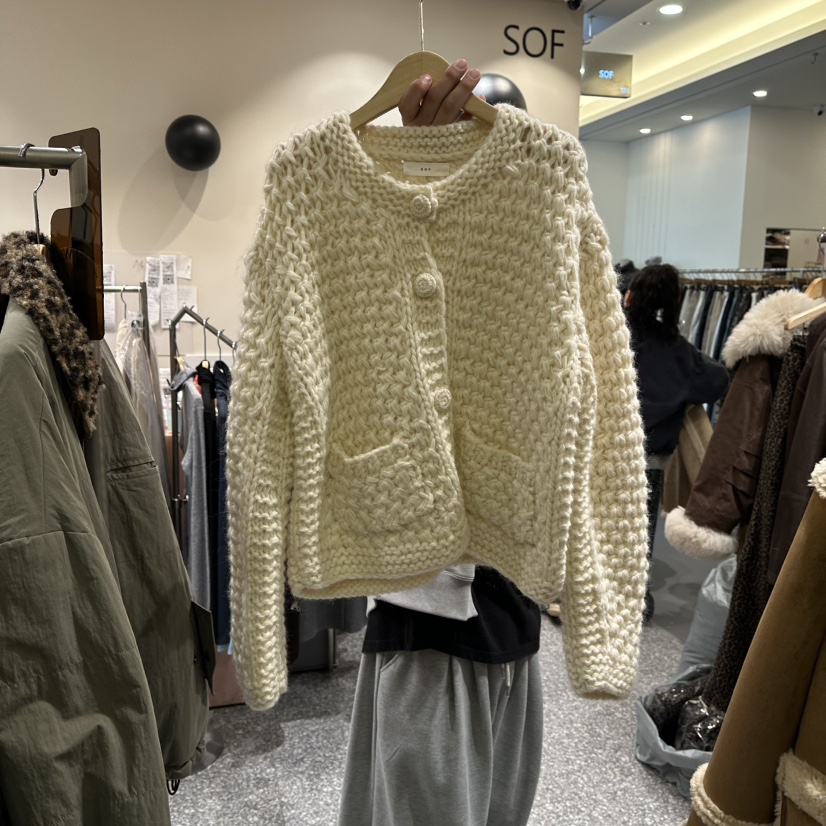 SOF韓國代購㊣女士新款推薦人氣休閑時尚熱賣職業25秋冬毛衣SOF毛衣圖色1