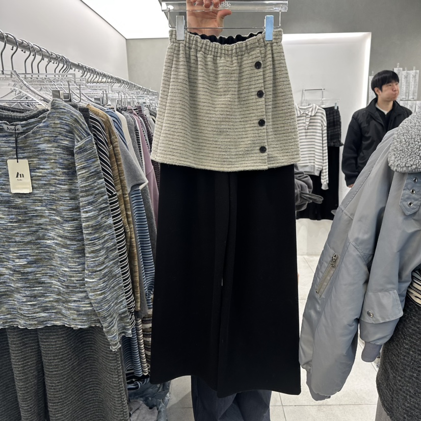 ANDE東大門㊣直郵女裝新款熱賣休閑推薦時尚人氣休閑褲貂絨Ande休閑褲圖色1