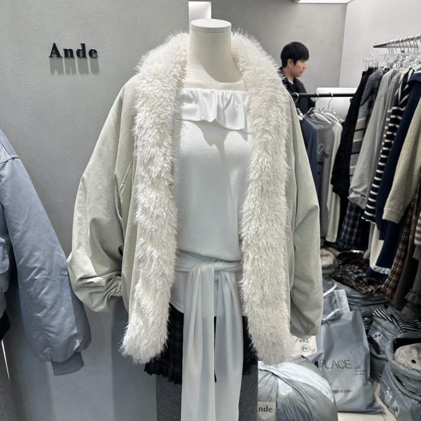 ANDE韓國代購㊣女士新品職業熱賣25秋冬推薦人氣夾克絨面革Ande夾克圖色1