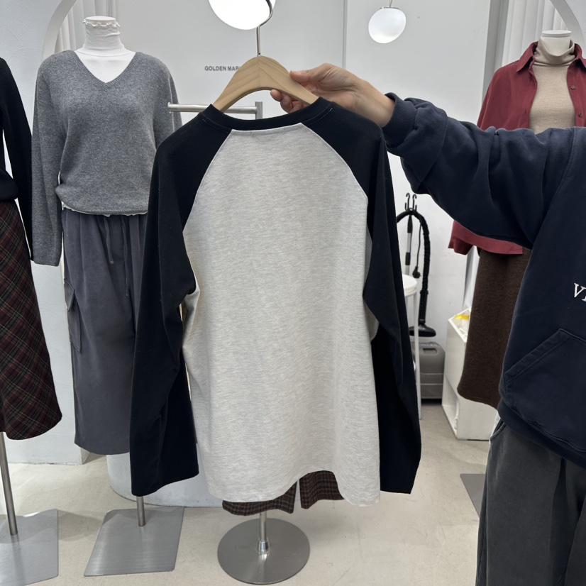 GOLDEN MARKET韓國直郵㊣女裝新款職業25秋冬人氣熱賣長袖T恤GOLDEN MARKET長袖T恤