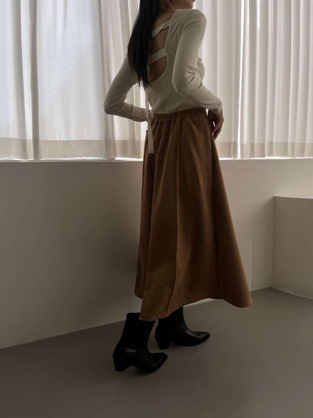 MELON東大門㊣實拍女士新品時尚休閑25秋冬職業熱賣推薦長裙MELON長裙