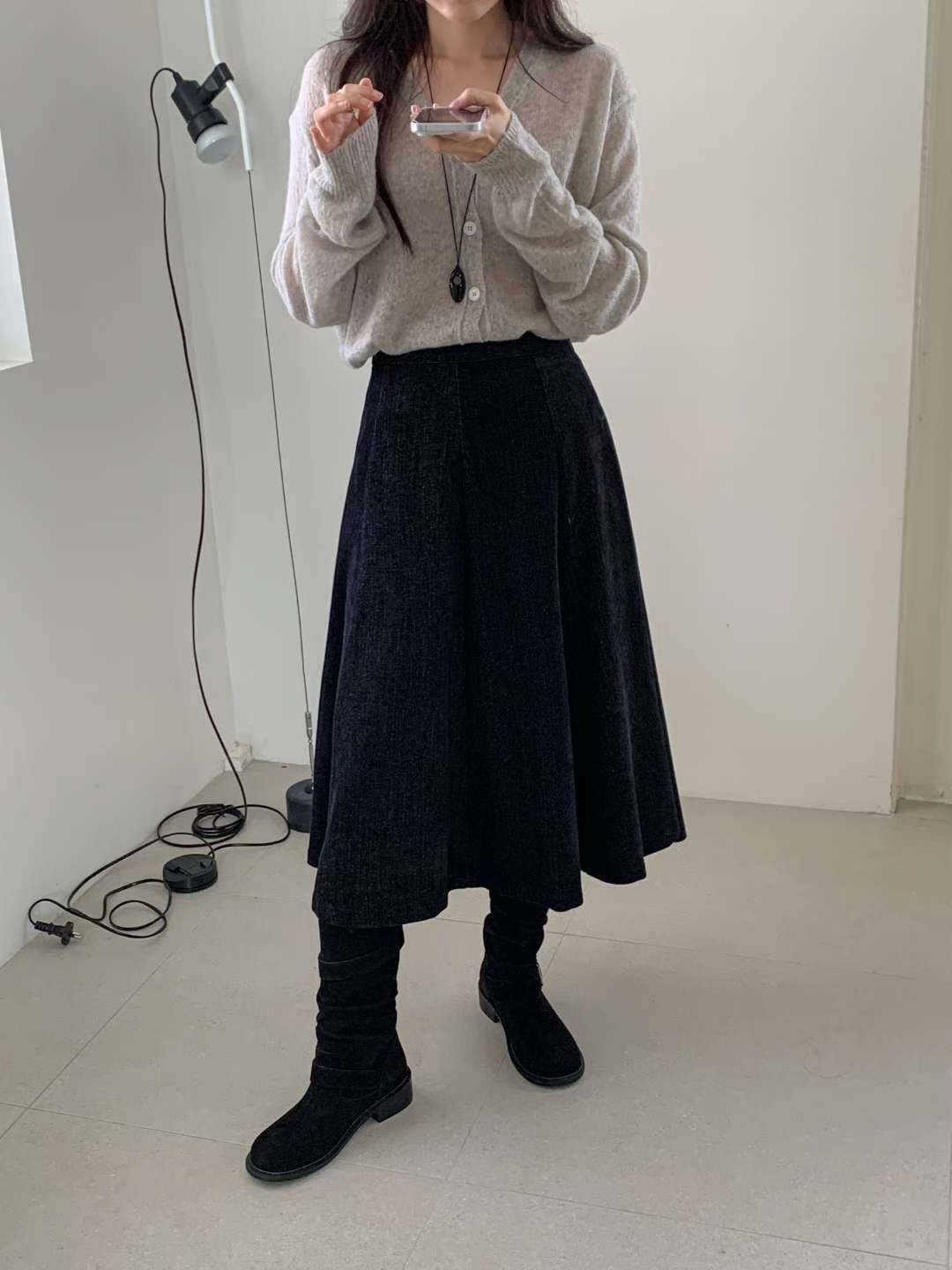 MELON韓國直郵㊣女裝新款熱賣職業人氣時尚推薦休閑25秋冬長裙MELON長裙圖色3