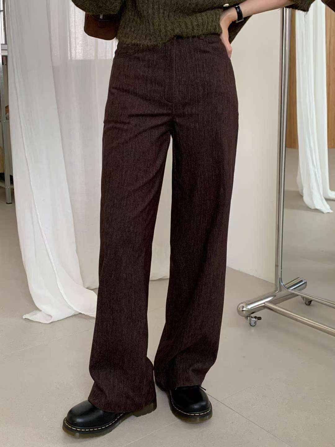 MELON韓國代購㊣女裝新款時尚職業休閑推薦25秋冬人氣休閑褲MELON休閑褲圖色1