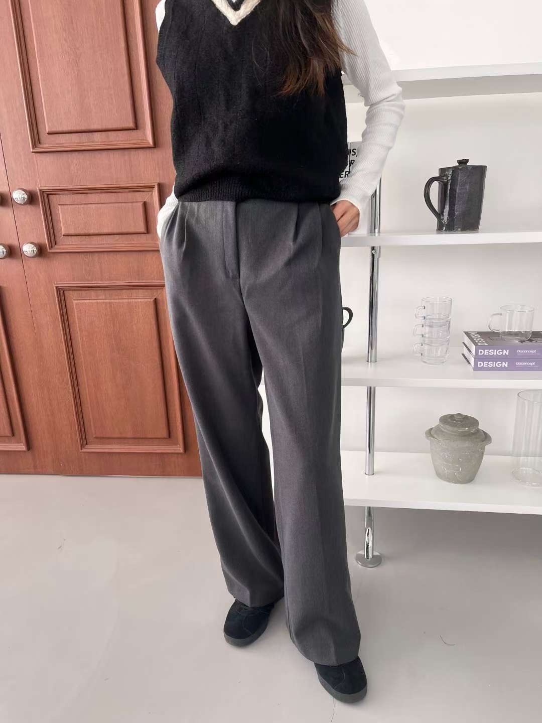 MELON韓國直郵㊣女士新品推薦25秋冬休閑時尚人氣職業休閑褲MELON休閑褲圖色3