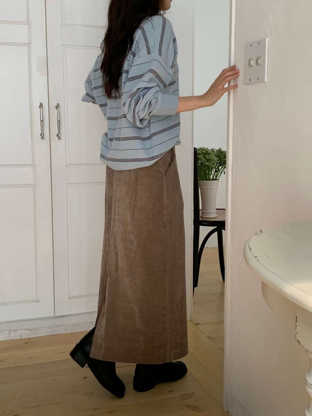 MELON韓國直郵㊣女士新品熱賣人氣25秋冬職業推薦時尚休閑長裙MELON長裙