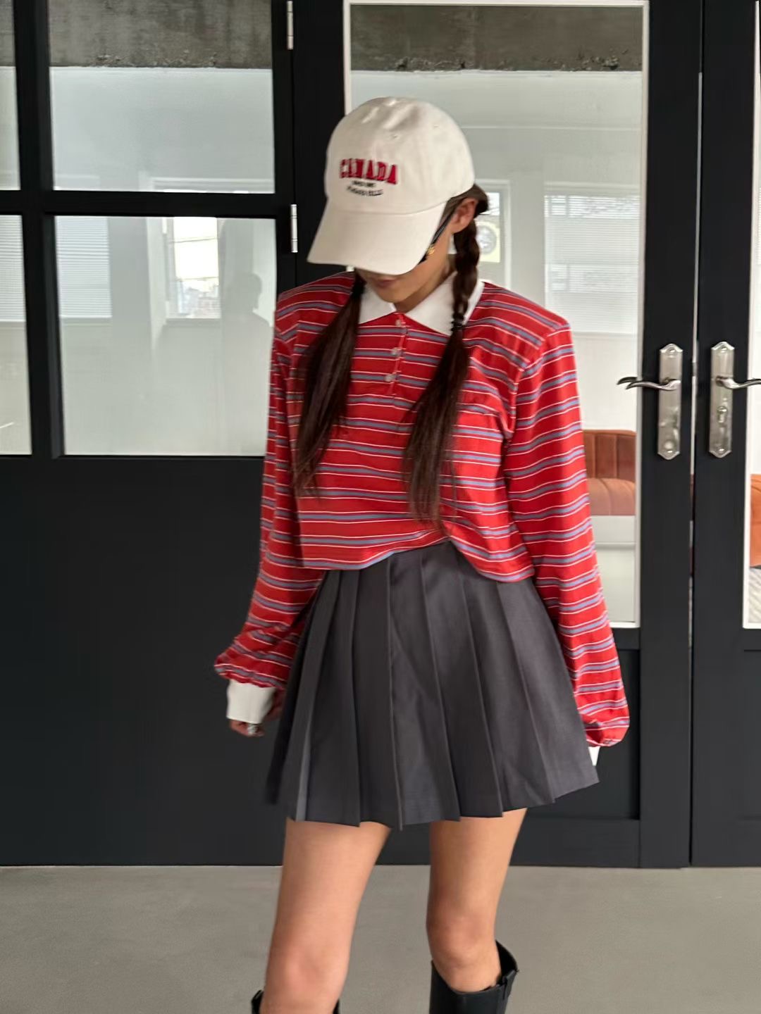 FAVOR東大門㊣實拍女士新款時尚休閑25秋冬人氣熱賣長袖T恤ARRICCHISI長袖T恤圖色1