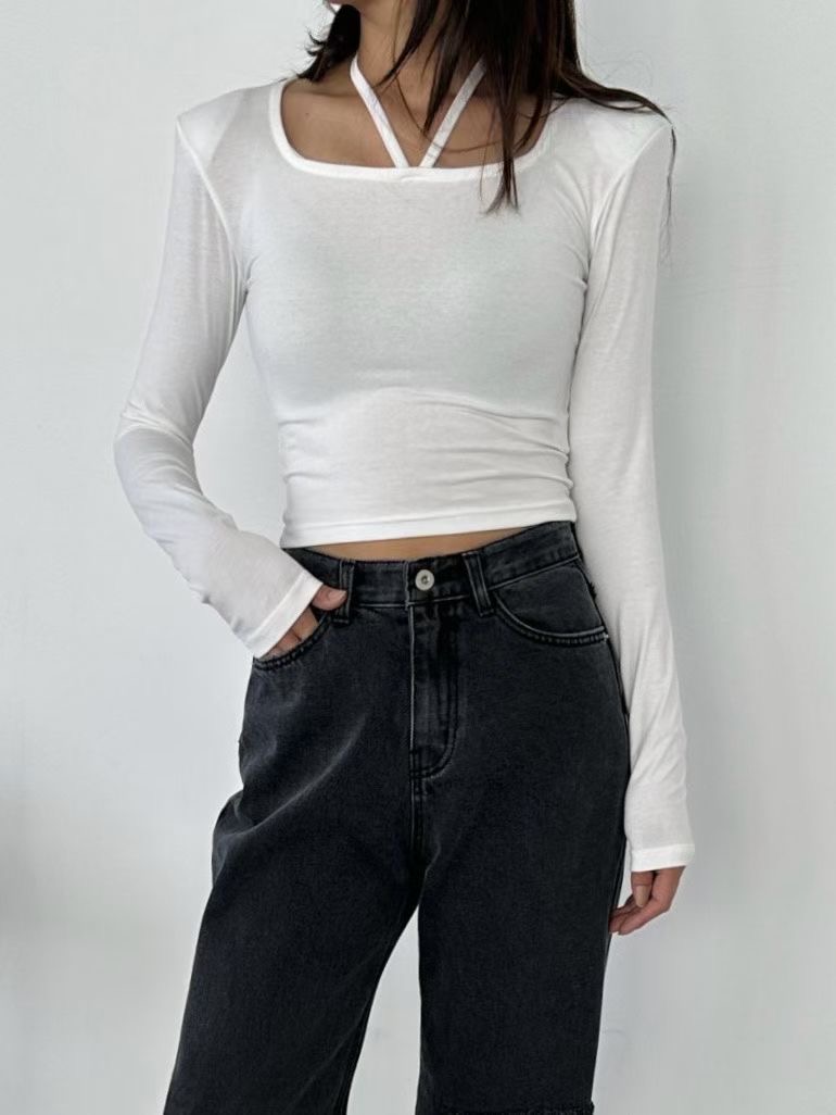 FAVOR韓國代購㊣女裝新品時尚熱賣人氣25秋冬休閑推薦長袖T恤ARRICCHISI長袖T恤