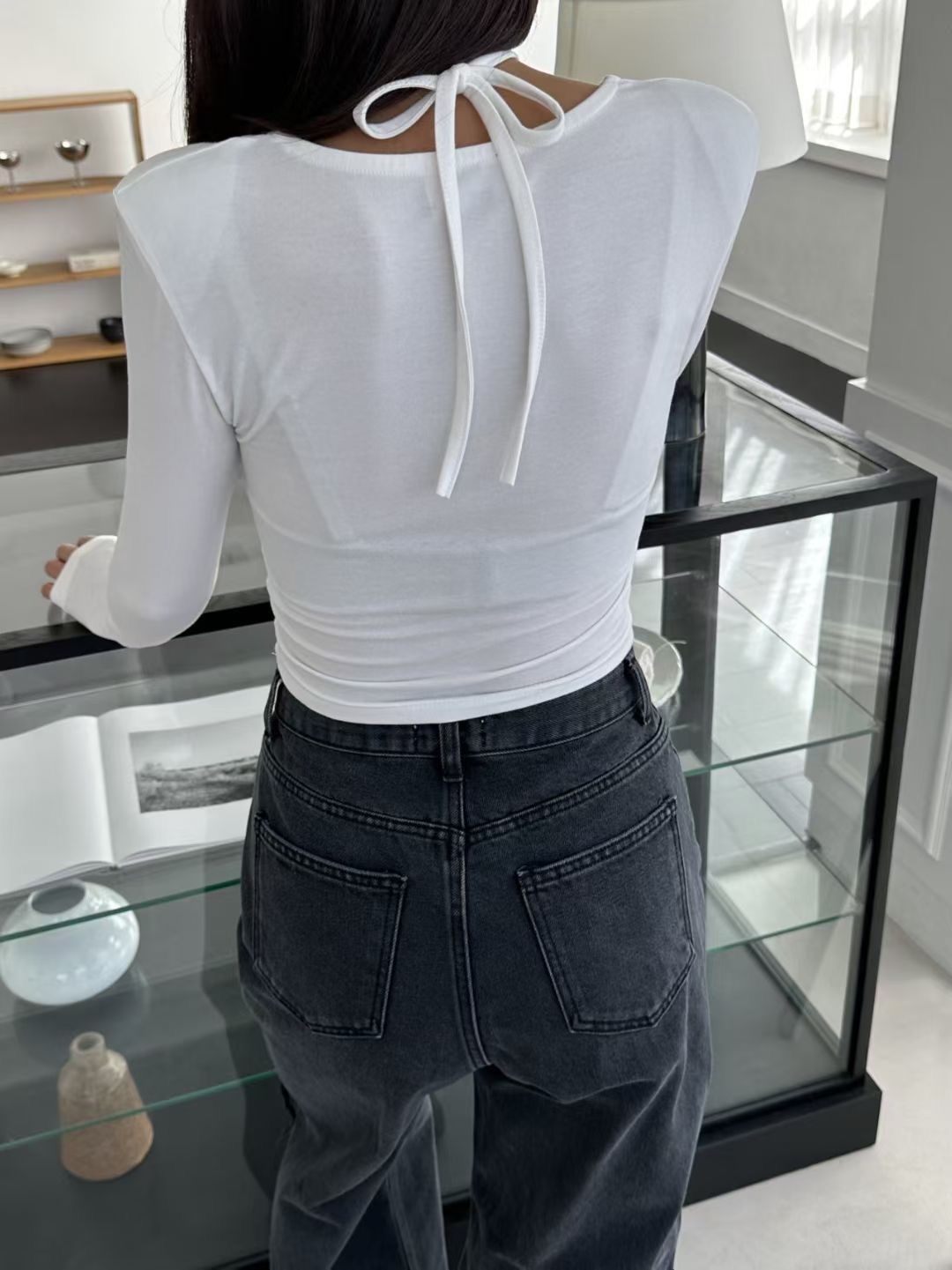 FAVOR韓國代購㊣女裝新品時尚熱賣人氣25秋冬休閑推薦長袖T恤ARRICCHISI長袖T恤