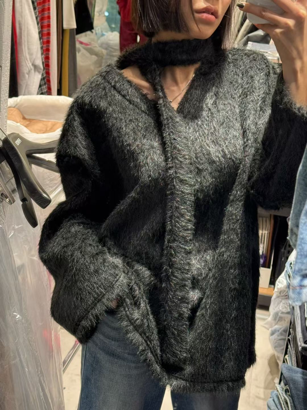 FAVOR東大門㊣代購女士新品推薦人氣時尚休閑25秋冬針織衫含脖帶ARRICCHISI針織衫