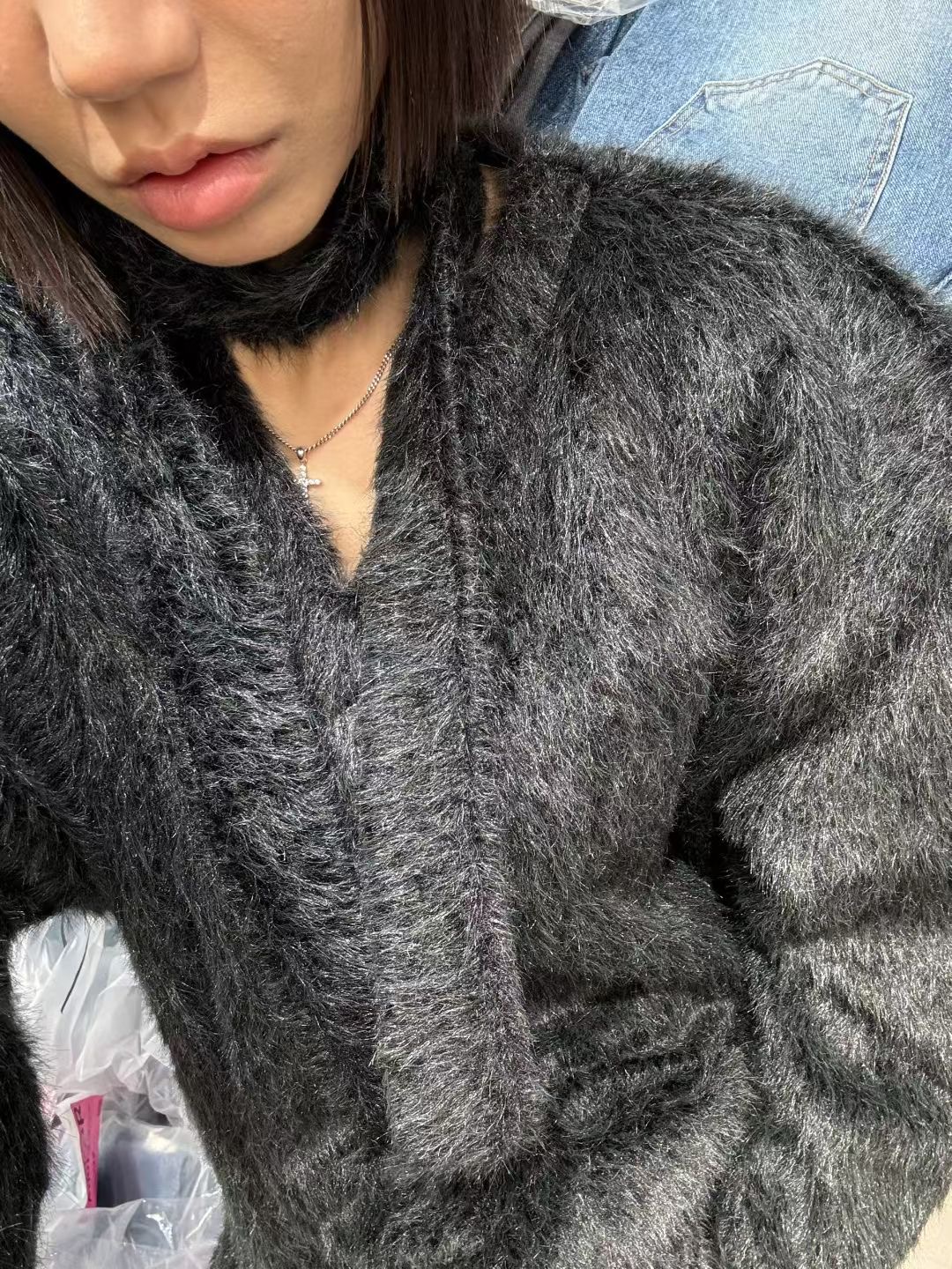 FAVOR東大門㊣代購女士新品推薦人氣時尚休閑25秋冬針織衫含脖帶ARRICCHISI針織衫