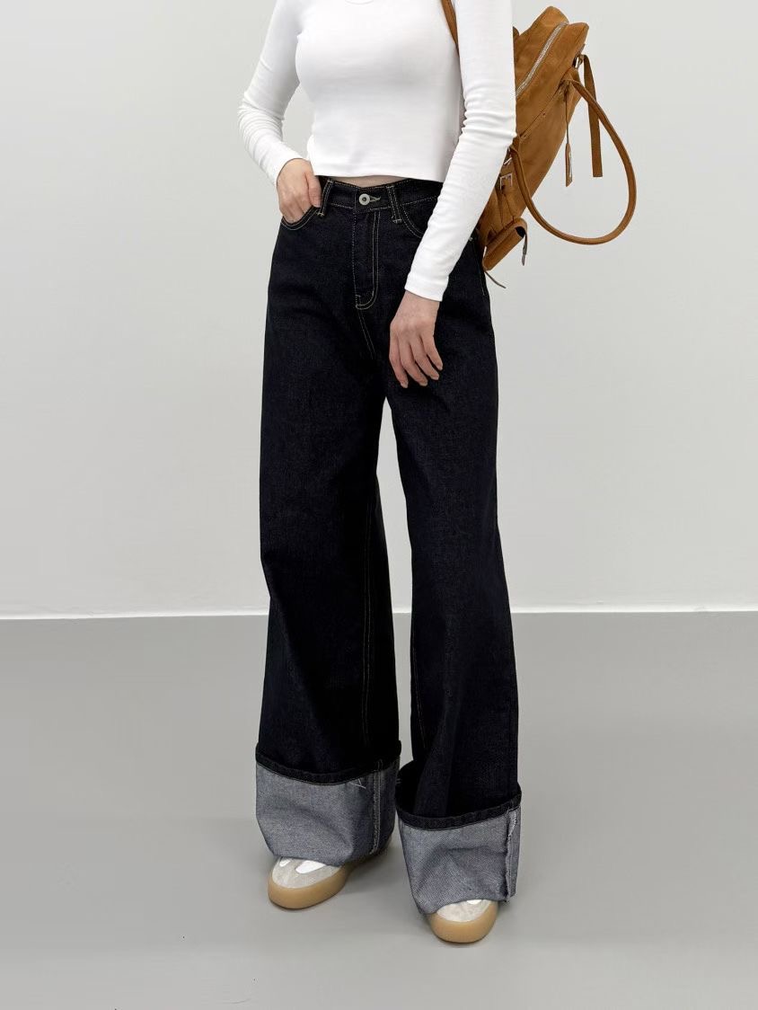 FAVOR韓國直郵㊣女士新品熱賣推薦休閑25秋冬職業人氣牛仔褲ARRICCHISI牛仔褲