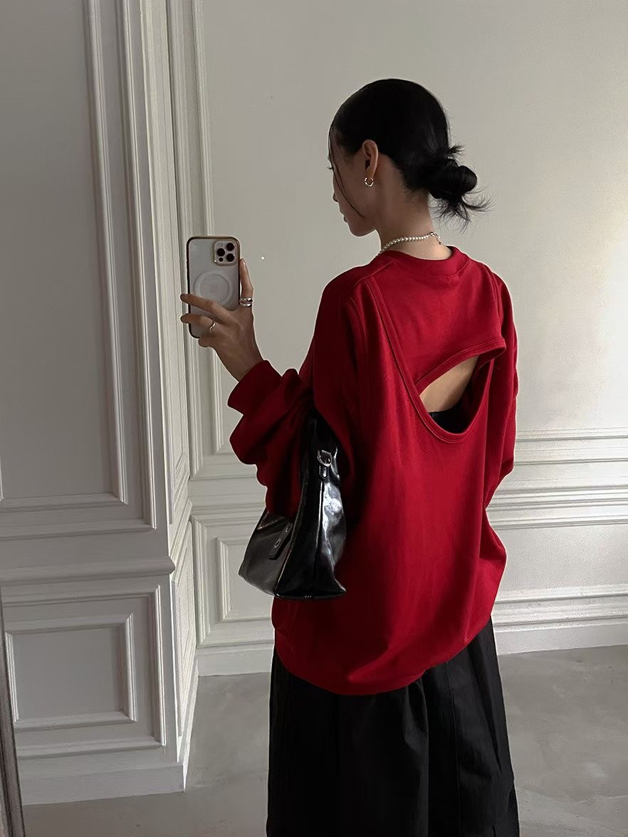 FAVOR東大門㊣代購女士新款職業時尚熱賣25秋冬推薦長袖T恤ARRICCHISI長袖T恤