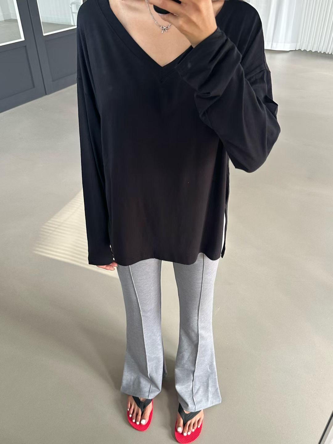 FAVOR韓國代購㊣女裝新款時尚推薦人氣休閑25秋冬職業長袖T恤ARRICCHISI長袖T恤圖色2