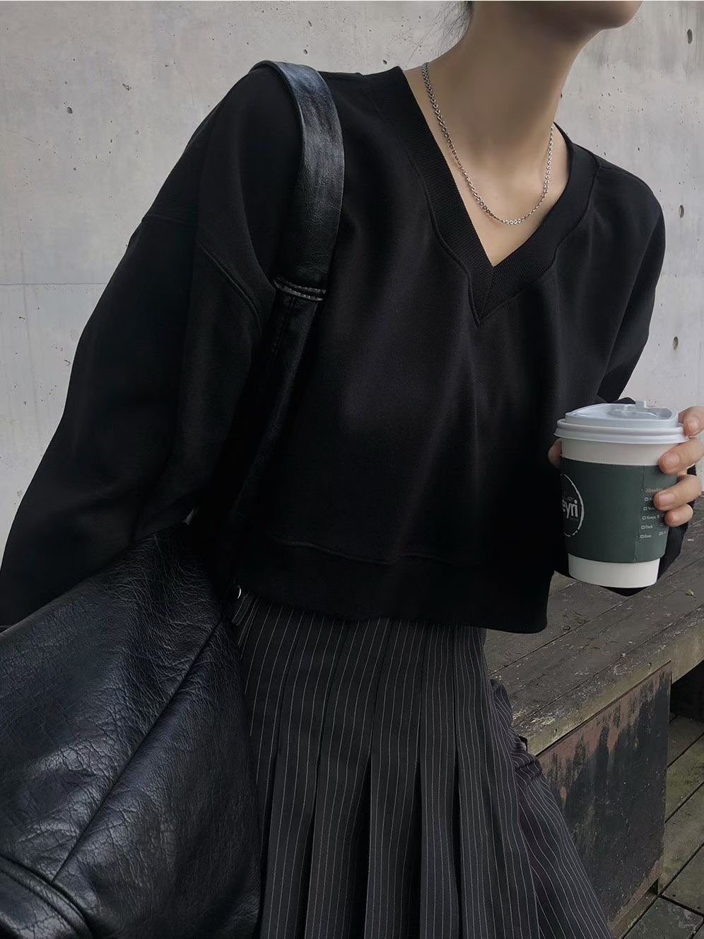 FAVOR東大門㊣實拍女裝新款職業人氣推薦休閑時尚25秋冬衛衣ARRICCHISI衛衣圖色1