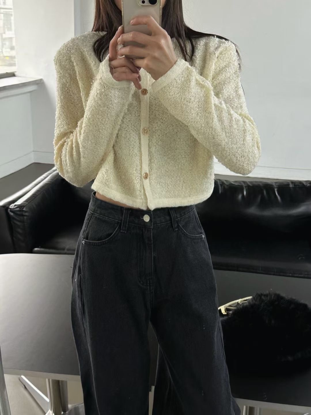 FAVOR韓國直郵㊣女裝新品職業25秋冬熱賣人氣休閑針織衫開衫ARRICCHISI針織衫