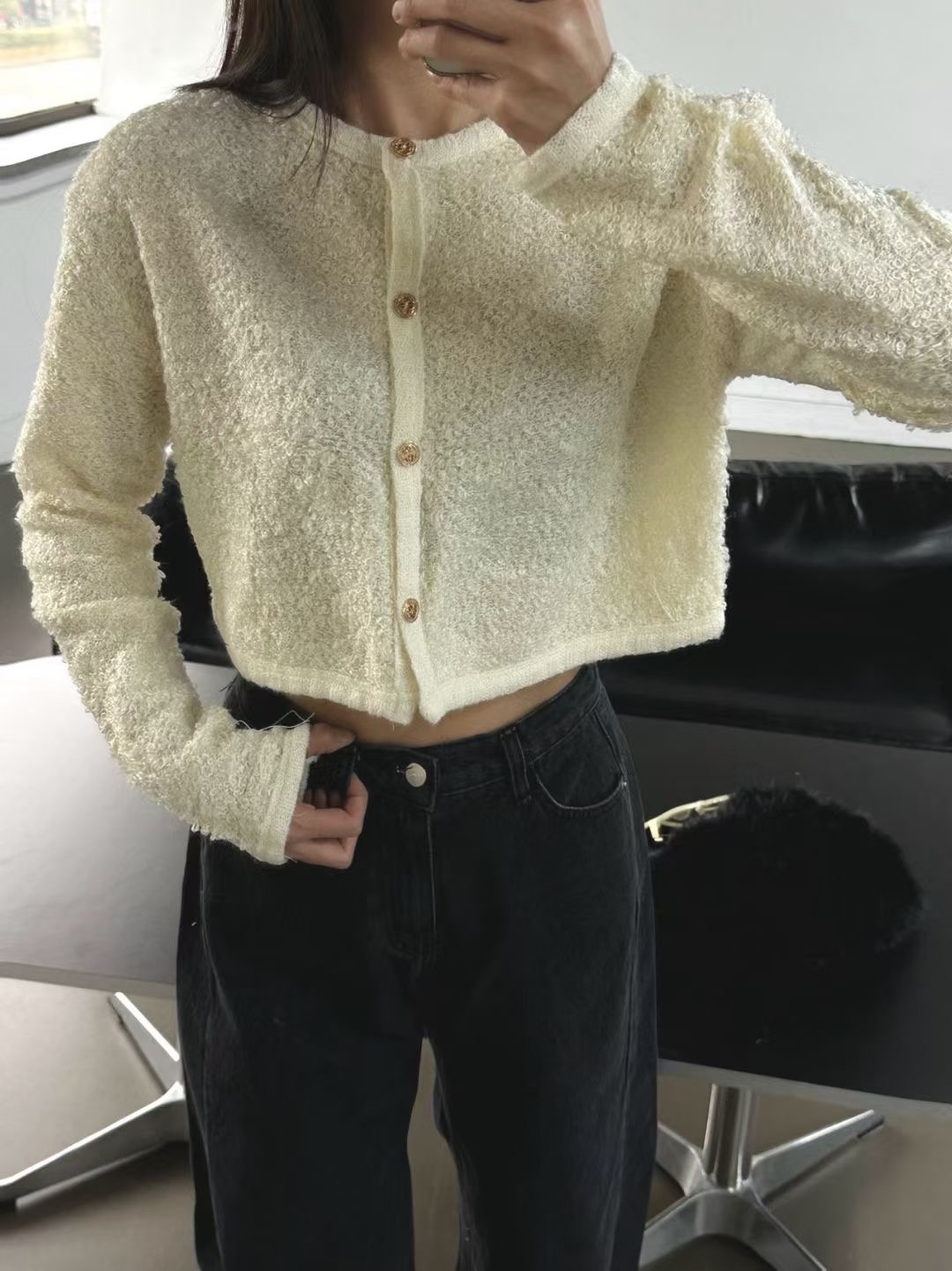 FAVOR韓國直郵㊣女裝新品職業25秋冬熱賣人氣休閑針織衫開衫ARRICCHISI針織衫圖色1