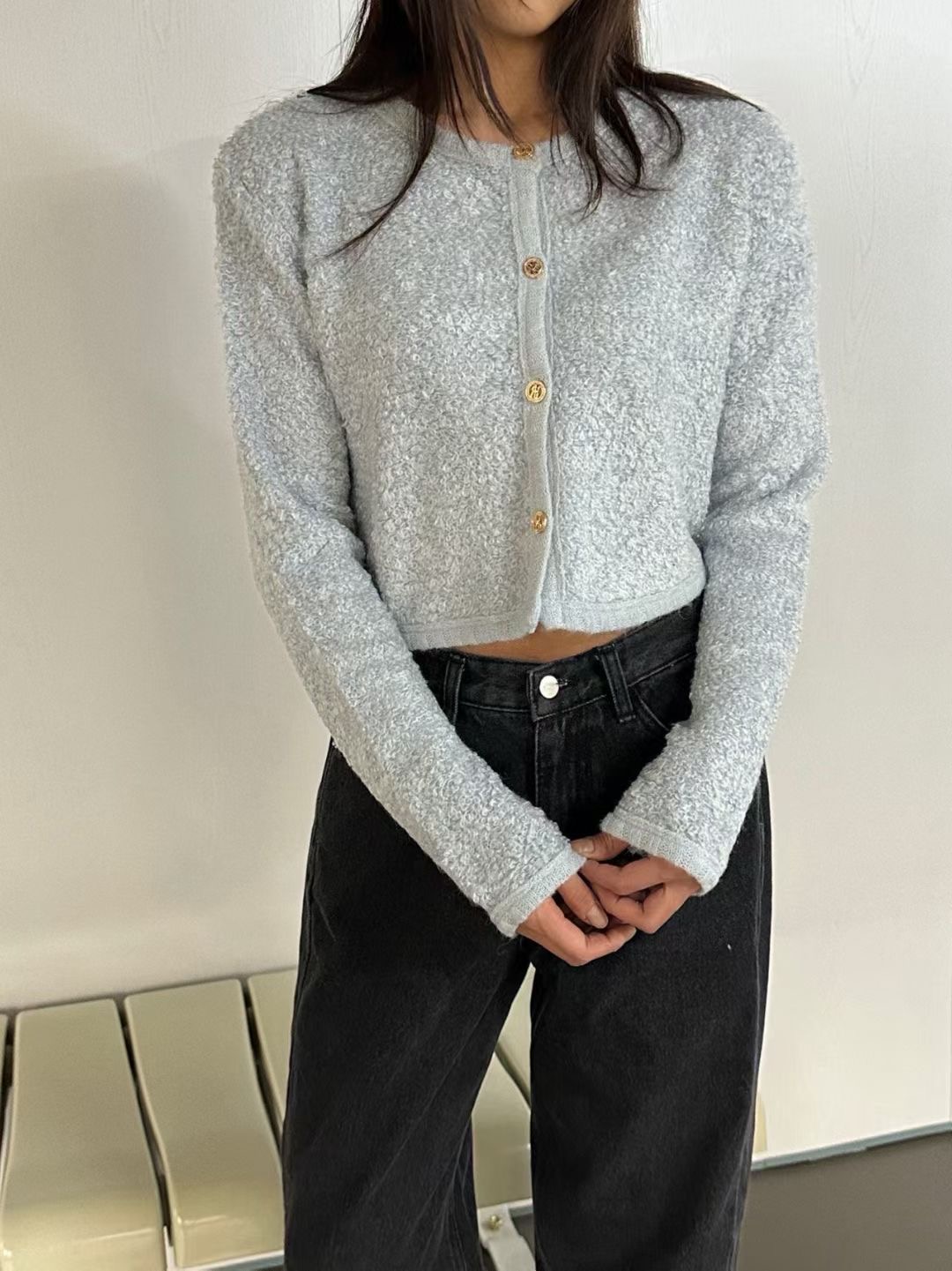 FAVOR韓國直郵㊣女裝新品職業25秋冬熱賣人氣休閑針織衫開衫ARRICCHISI針織衫圖色2