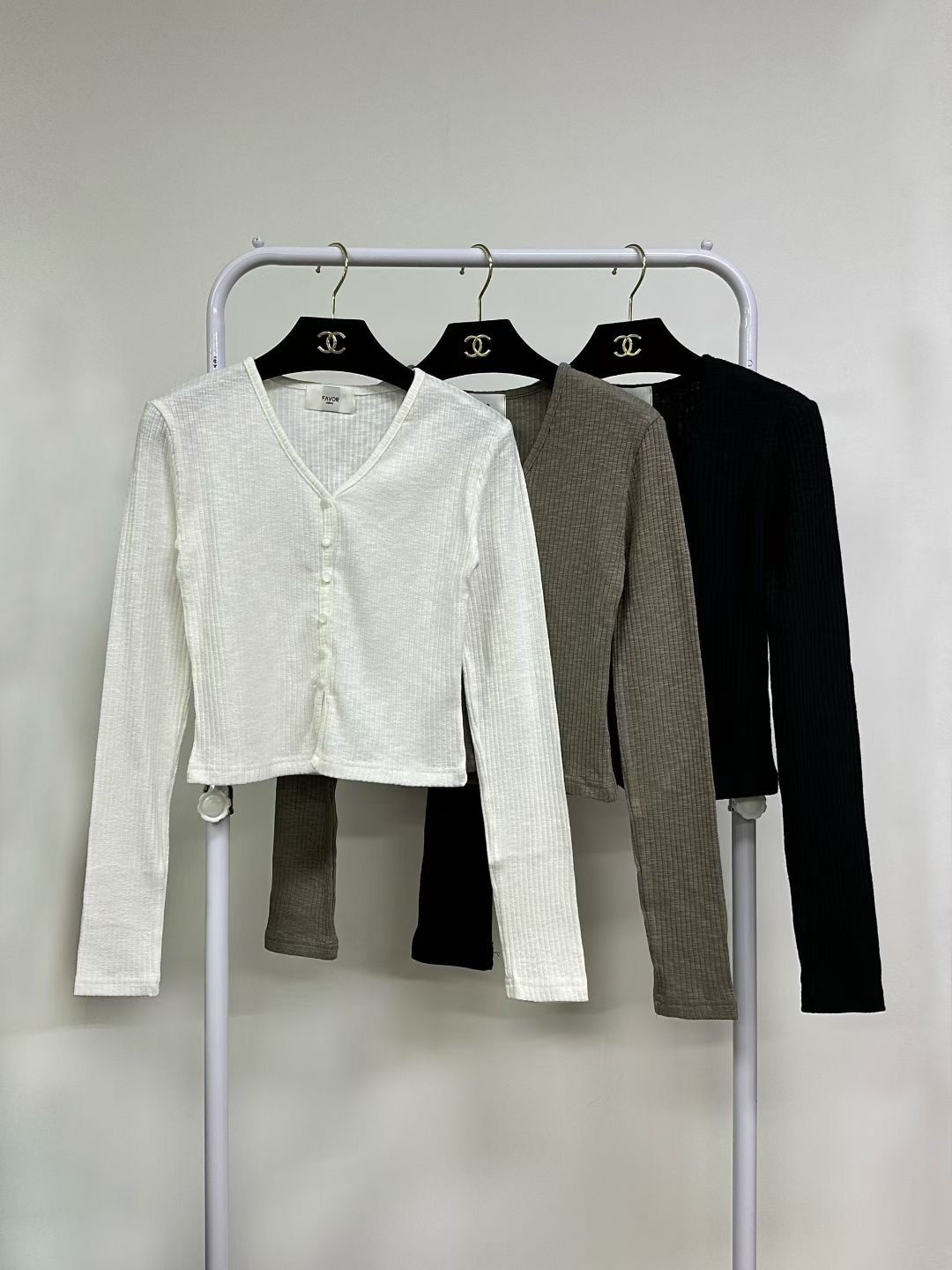 FAVOR東大門㊣實拍女裝新款熱賣推薦職業休閑人氣針織衫開衫ARRICCHISI針織衫