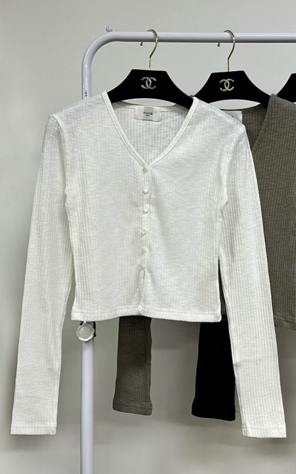 FAVOR東大門㊣實拍女裝新款熱賣推薦職業休閑人氣針織衫開衫ARRICCHISI針織衫圖色1