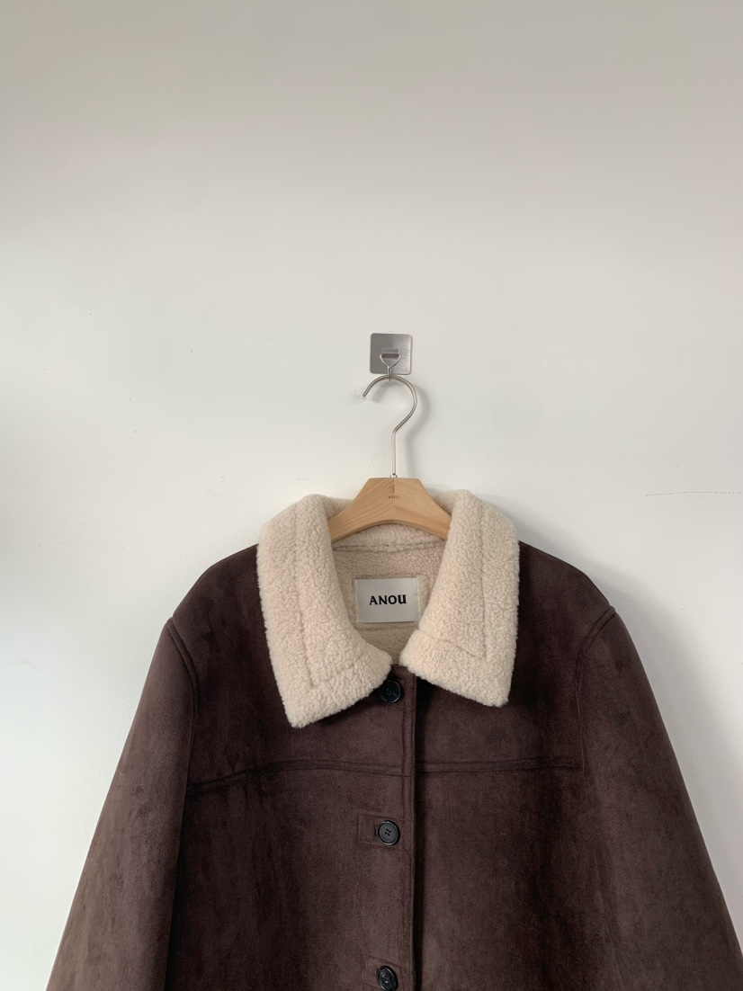 ANOU韓國直郵㊣女裝新品時尚職業熱賣人氣休閑推薦中長款大衣ANOU中長款大衣