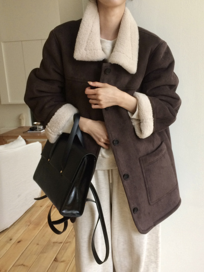 ANOU韓國直郵㊣女裝新品時尚職業熱賣人氣休閑推薦中長款大衣ANOU中長款大衣