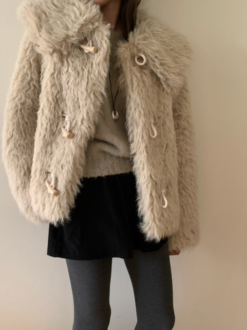 ANOU韓國代購㊣女裝新款休閑人氣25秋冬推薦時尚職業短款大衣ANOU短款大衣