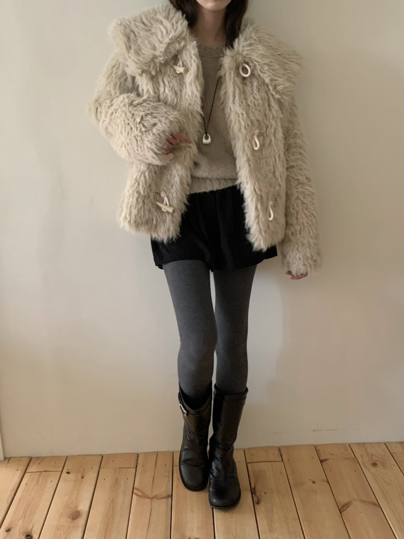 ANOU韓國代購㊣女裝新款休閑人氣25秋冬推薦時尚職業短款大衣ANOU短款大衣