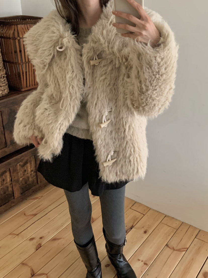 ANOU韓國代購㊣女裝新款休閑人氣25秋冬推薦時尚職業短款大衣ANOU短款大衣