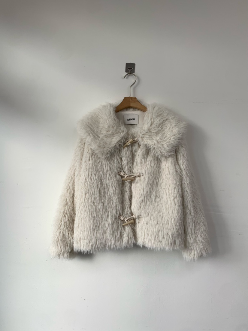 ANOU韓國代購㊣女裝新款休閑人氣25秋冬推薦時尚職業短款大衣ANOU短款大衣圖色2