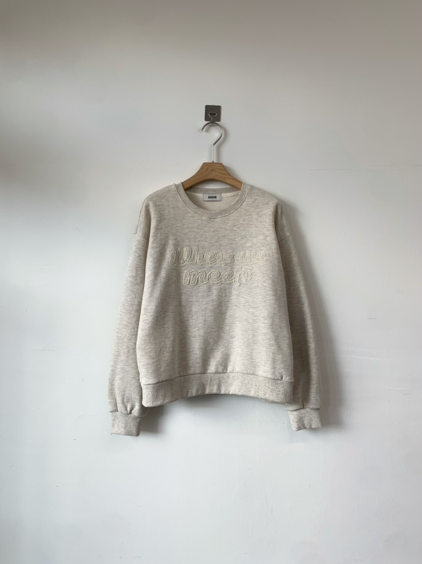 ANOU韓國直郵㊣女士新款人氣25秋冬休閑推薦熱賣職業衛衣加絨ANOU衛衣圖色1