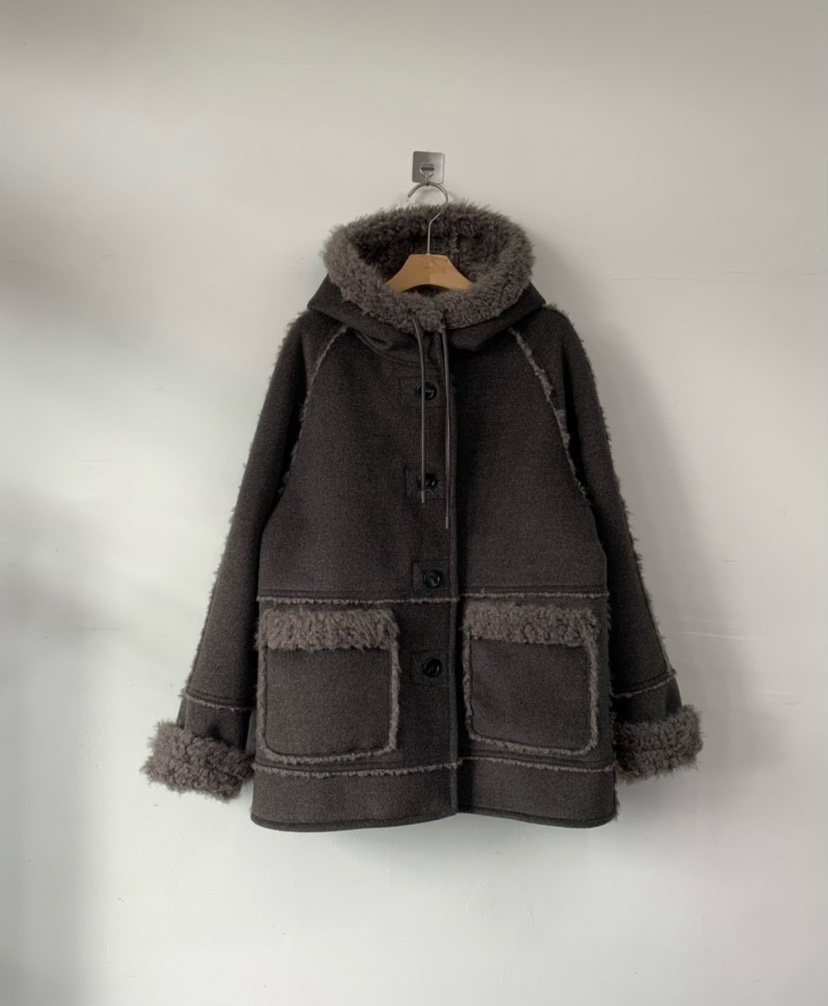 ANOU東大門㊣代購女士新款時尚職業推薦熱賣休閑中長款大衣ANOU中長款大衣圖色2