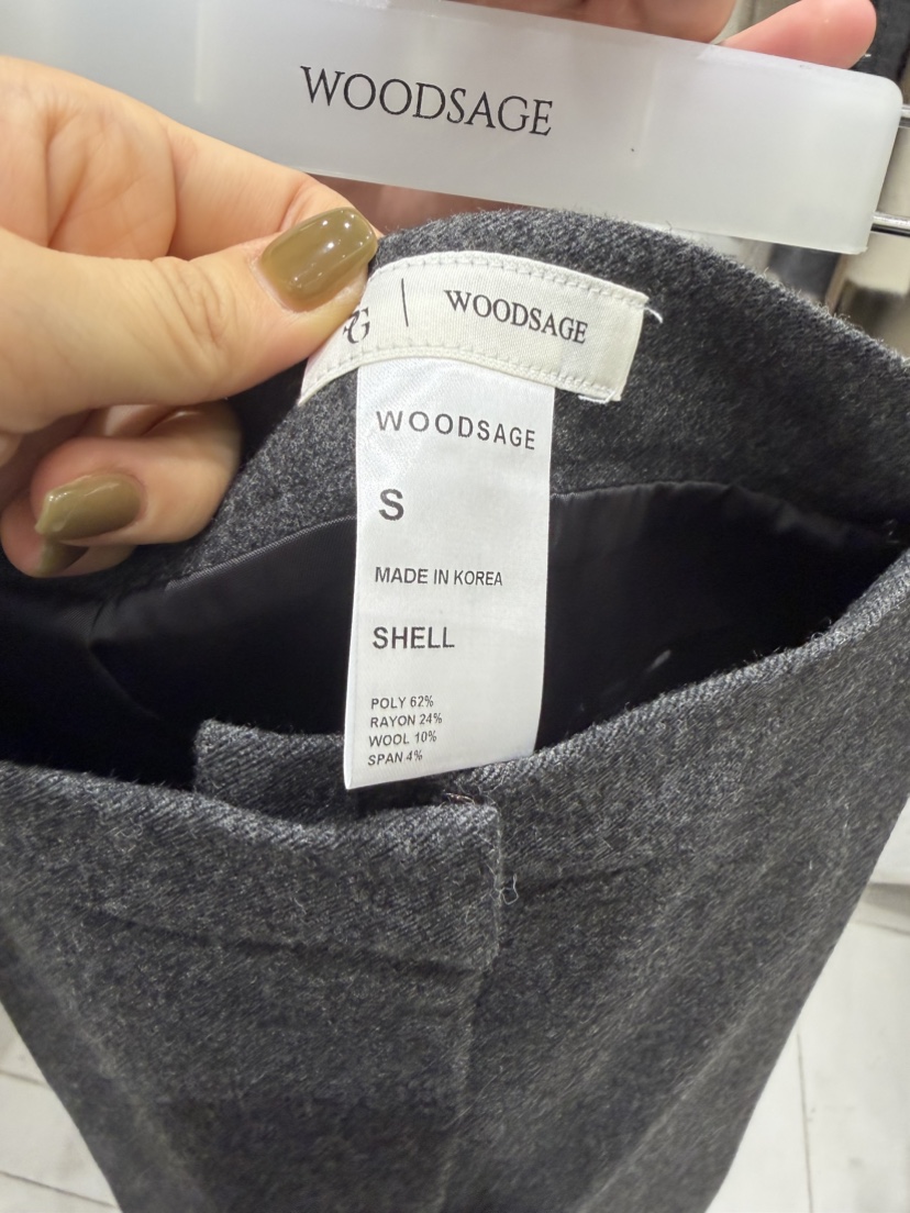 WOOD SAGE韓國代購㊣女裝新品人氣25秋冬休閑半身裙中短裙WOOD SAGE半身裙/中短裙