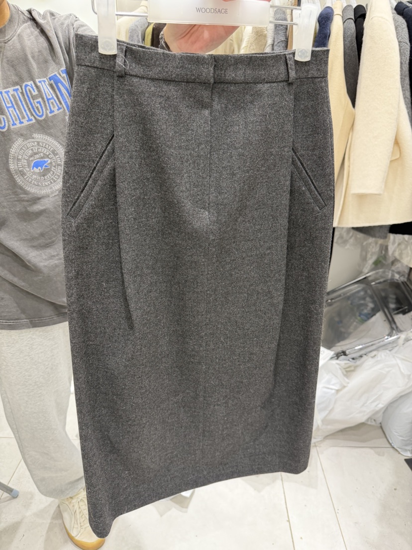 WOOD SAGE韓國代購㊣女裝新品人氣25秋冬休閑半身裙中短裙WOOD SAGE半身裙/中短裙圖色2