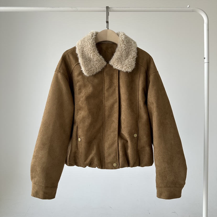 JENNY 1976韓國代購㊣女裝新款熱賣推薦休閑25秋冬時尚夾克絨JENNY 1976夾克圖色1