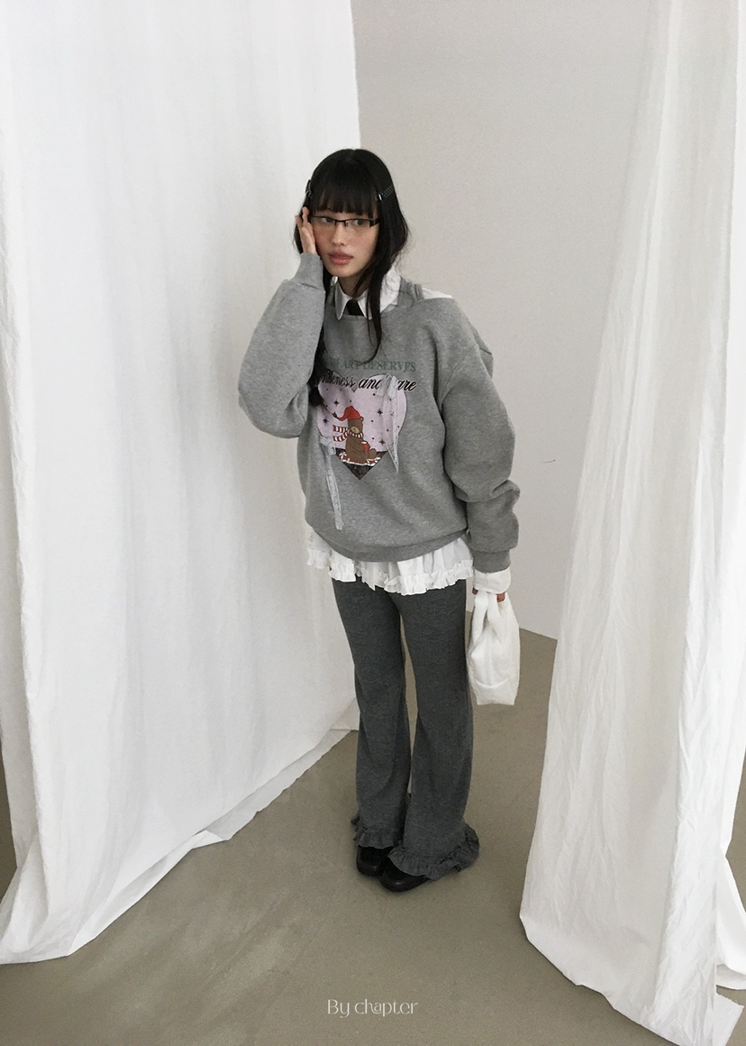 BY CHAPTER韓國代購㊣女裝新款熱賣人氣時尚休閑衛衣假兩件BY Chapter衛衣