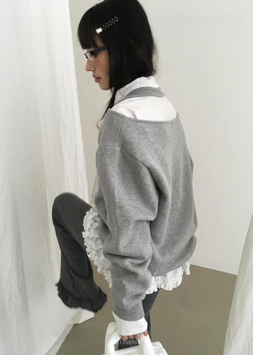 BY CHAPTER韓國代購㊣女裝新款熱賣人氣時尚休閑衛衣假兩件BY Chapter衛衣