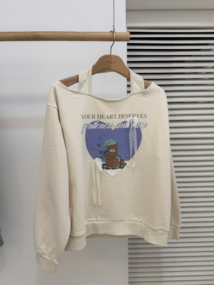 BY CHAPTER韓國代購㊣女裝新款熱賣人氣時尚休閑衛衣假兩件BY Chapter衛衣圖色1