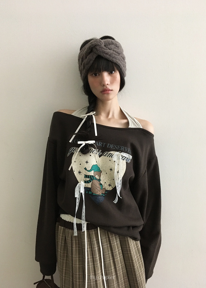 BY CHAPTER韓國代購㊣女裝新款熱賣人氣時尚休閑衛衣假兩件BY Chapter衛衣圖色2