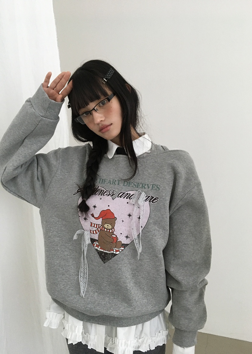 BY CHAPTER韓國代購㊣女裝新款熱賣人氣時尚休閑衛衣假兩件BY Chapter衛衣圖色3