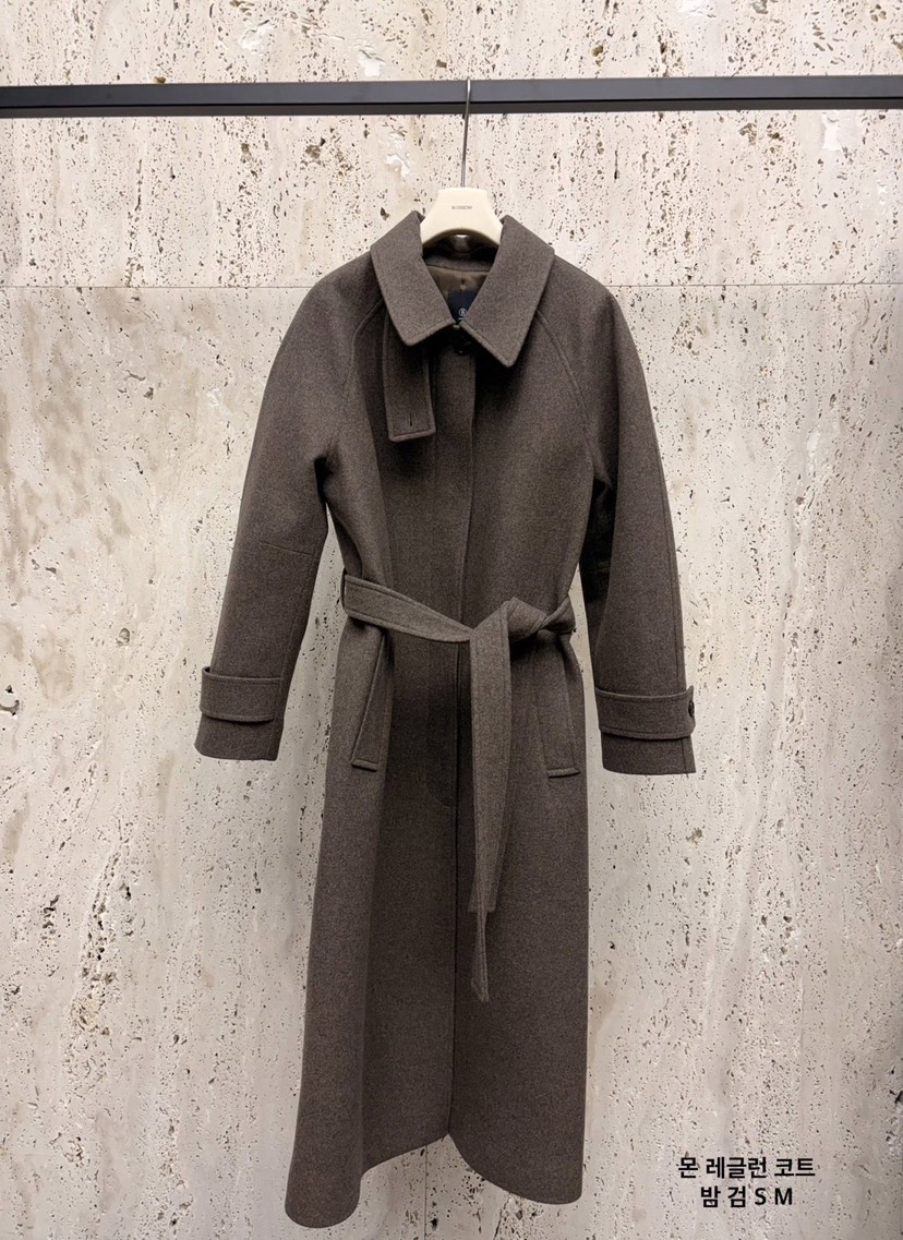 BLOSSOM東大門㊣直郵女裝新款人氣時尚職業中長款大衣含腰帶BLOSSOM中長款大衣圖色1