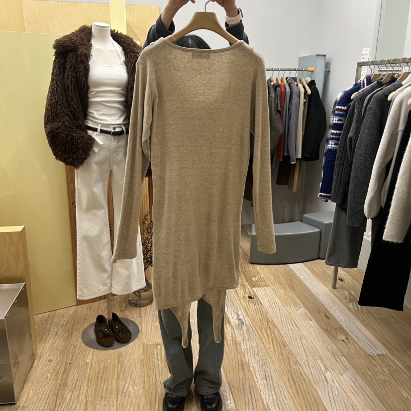 THEPLAN東大門㊣直郵女裝新款人氣熱賣時尚25秋冬連衣裙假兩件THE PLAN連衣裙