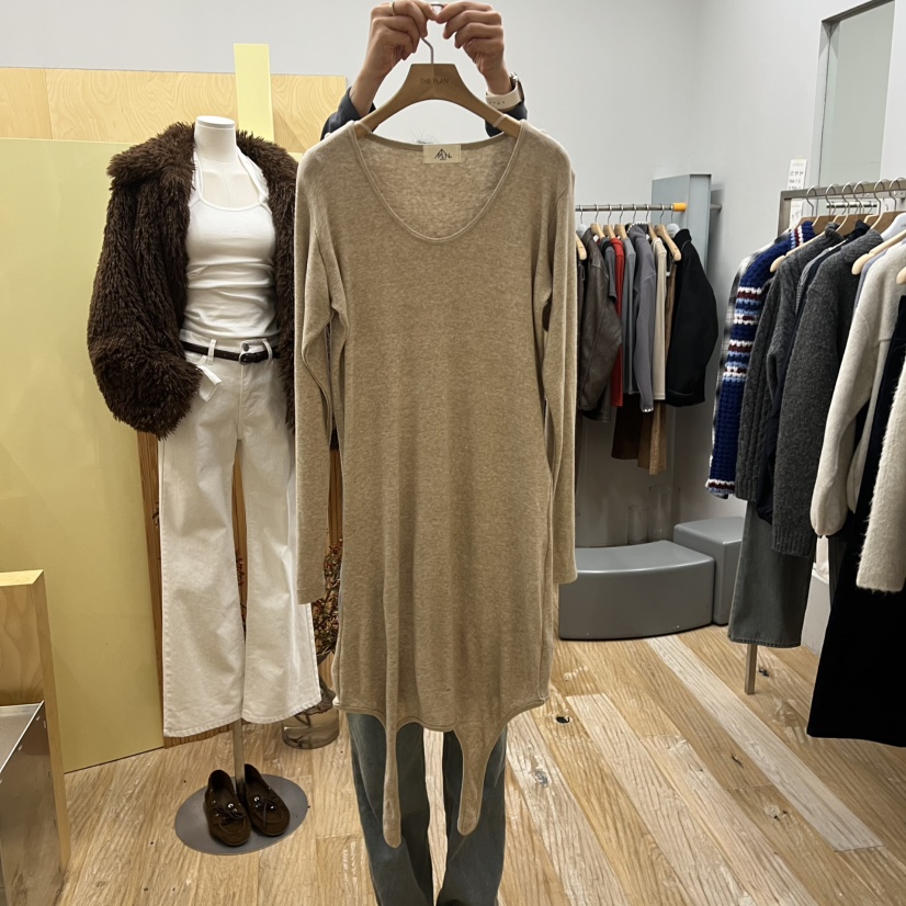 THEPLAN東大門㊣直郵女裝新款人氣熱賣時尚25秋冬連衣裙假兩件THE PLAN連衣裙圖色1