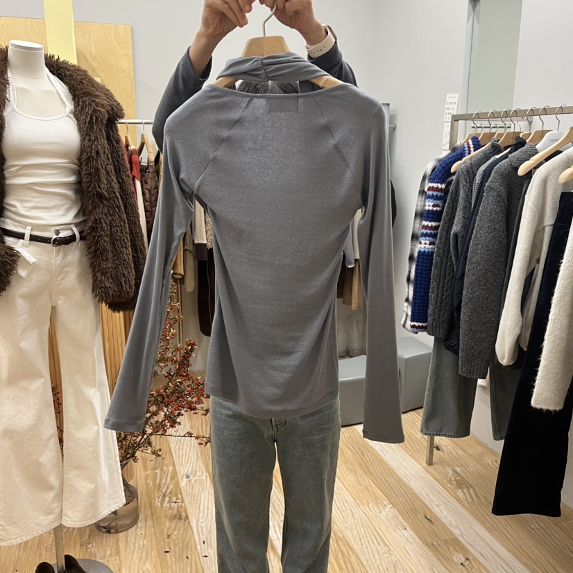 THEPLAN東大門㊣實拍女士新品25秋冬人氣推薦熱賣職業長袖T恤THE PLAN長袖T恤