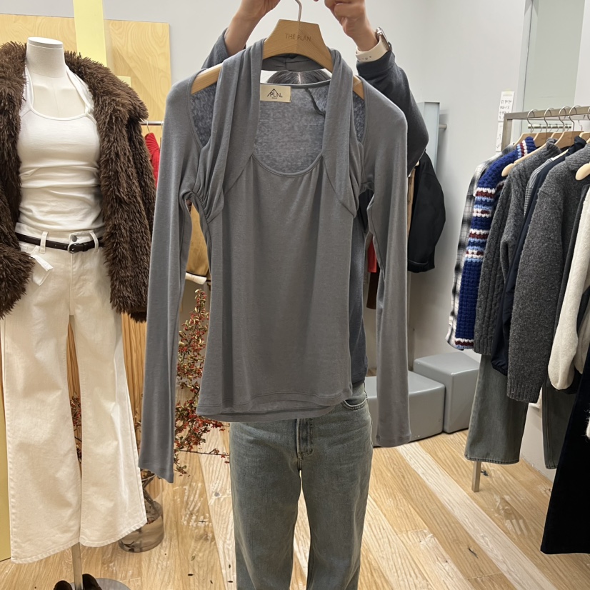 THEPLAN東大門㊣實拍女士新品25秋冬人氣推薦熱賣職業長袖T恤THE PLAN長袖T恤圖色1