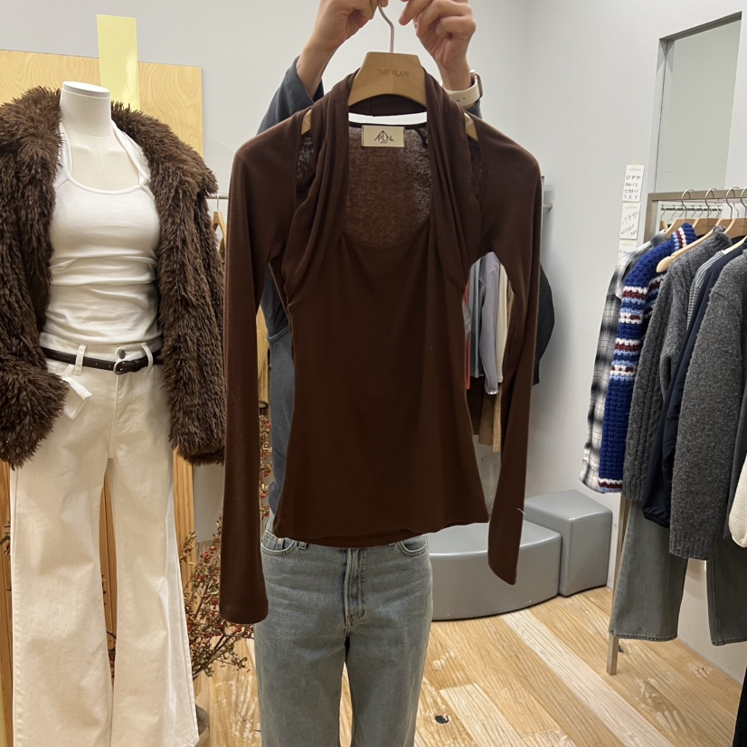 THEPLAN東大門㊣實拍女士新品25秋冬人氣推薦熱賣職業長袖T恤THE PLAN長袖T恤圖色2