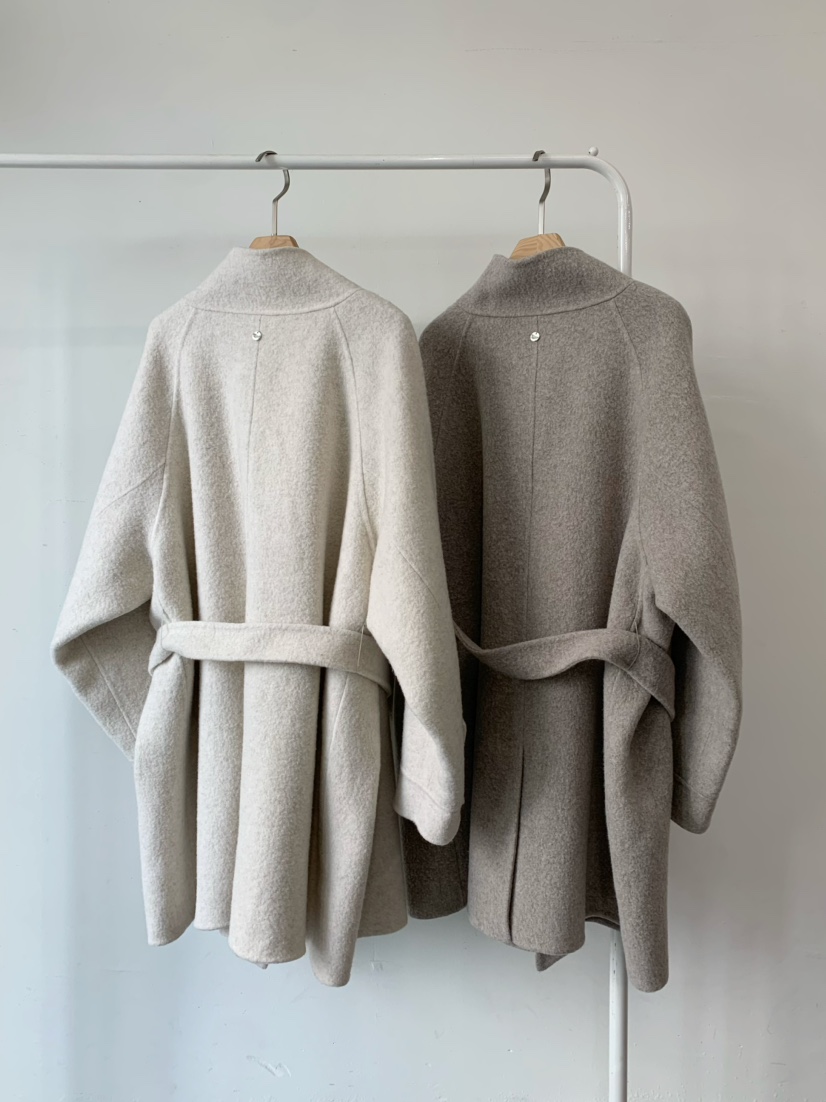 ANOU韓國代購㊣女裝新款熱賣人氣25秋冬推薦中長款大衣含腰帶ANOU中長款大衣